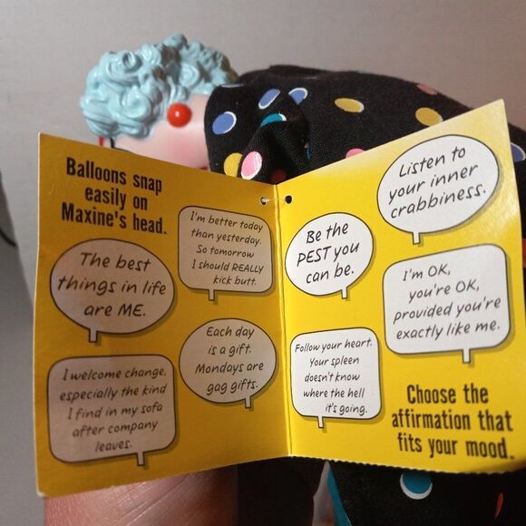 Hallmark Vintage Maxine Doll with (4) Affirmation Balloons - Picture 4 of 7